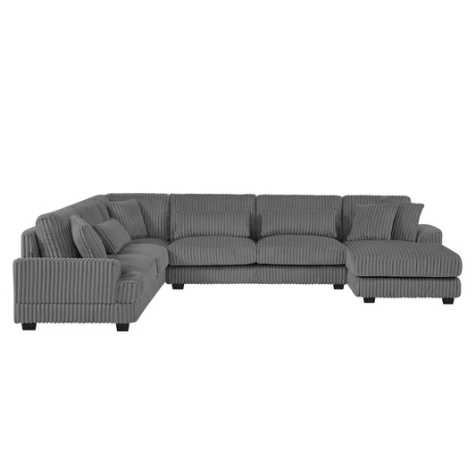 U - Sectional Sofa With Chaise Lounge, Oversized Living Room Couch