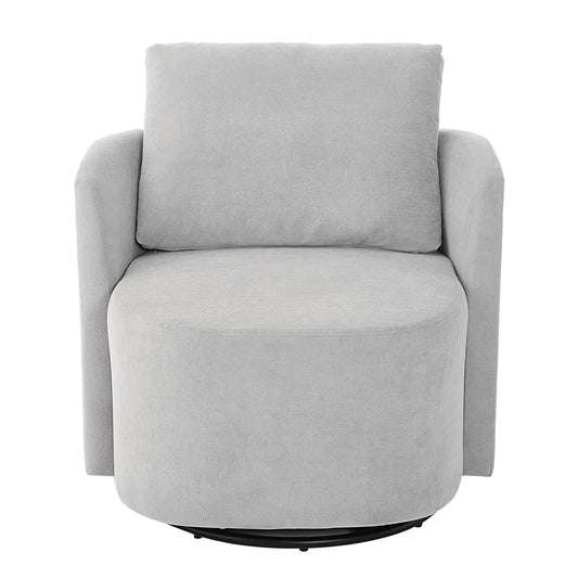 360° Modern Swivel Chair With Upholstered Curved Design