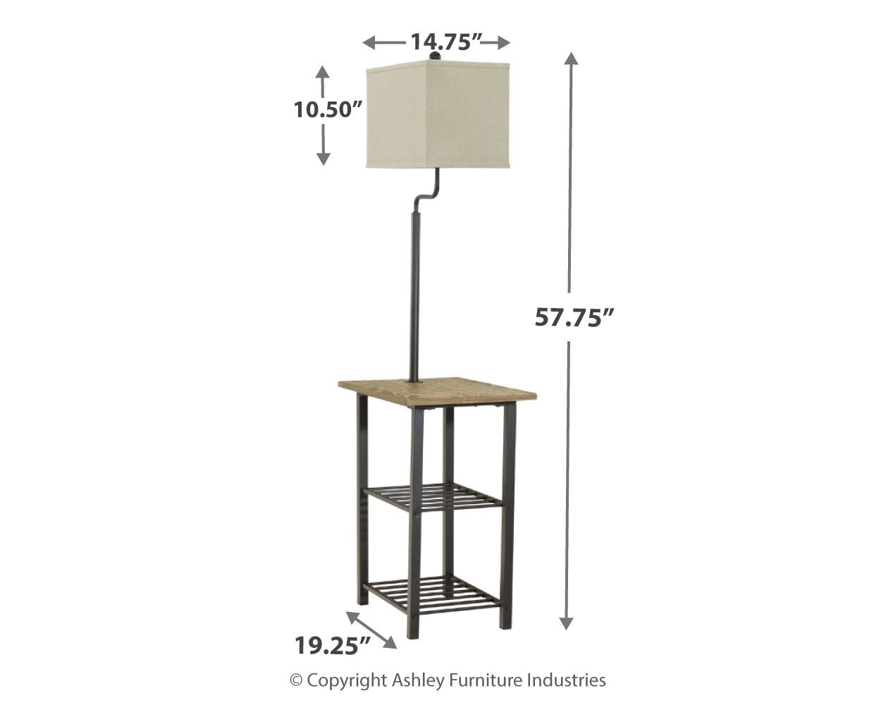 Shianne - Black - Metal Tray Lamp