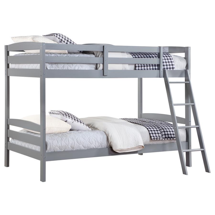 Rhea - Wood Twin Over Twin Bunk Bed - Gray