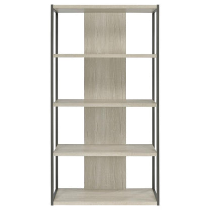 Loomis - 72" 4-Shelf Bookshelf - Whitewashed Gray