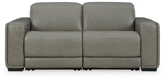 Correze - 2-Piece Power Reclining Sectional - Gray