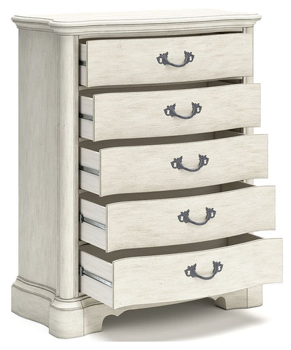 Arlendyne - Five Drawer Chest - Antique White