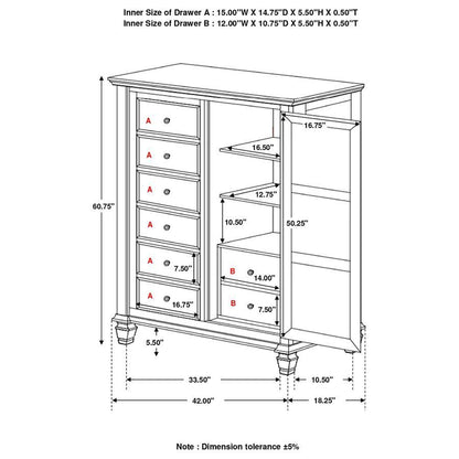 Sandy Beach - Man���s Chest with Concealed Storage