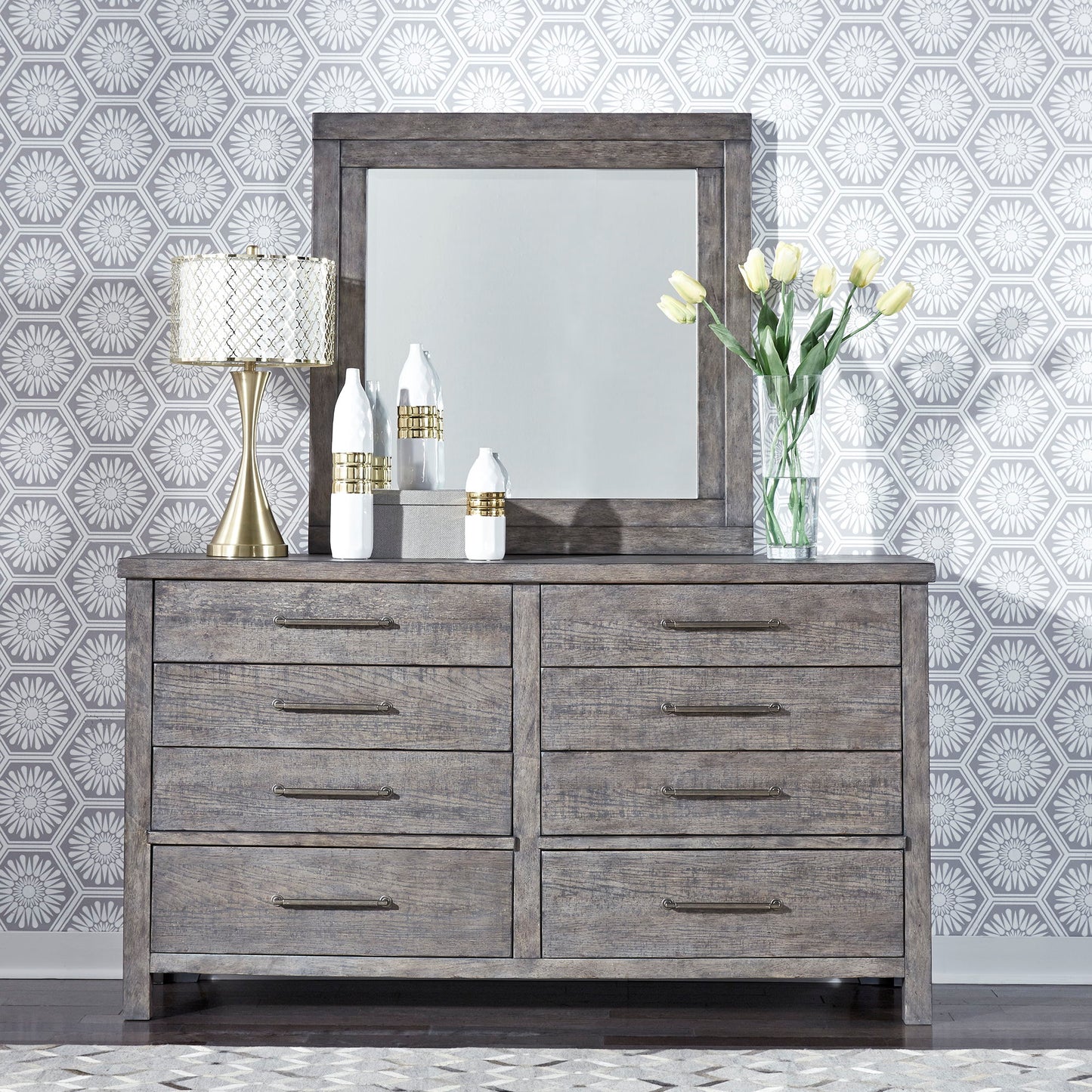 Modern Farmhouse - Dresser & Mirror