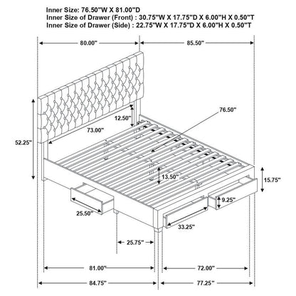 Soledad - Upholstered Storage Panel Bed