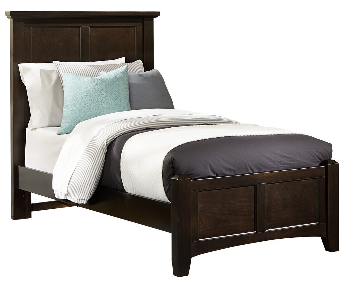 Bonanza - Twin Mansion Bed With Storage Footboard - Merlot