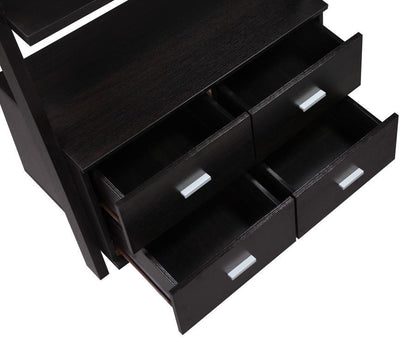 Colella - 4-Drawer Storage Bookcase - Cappuccino