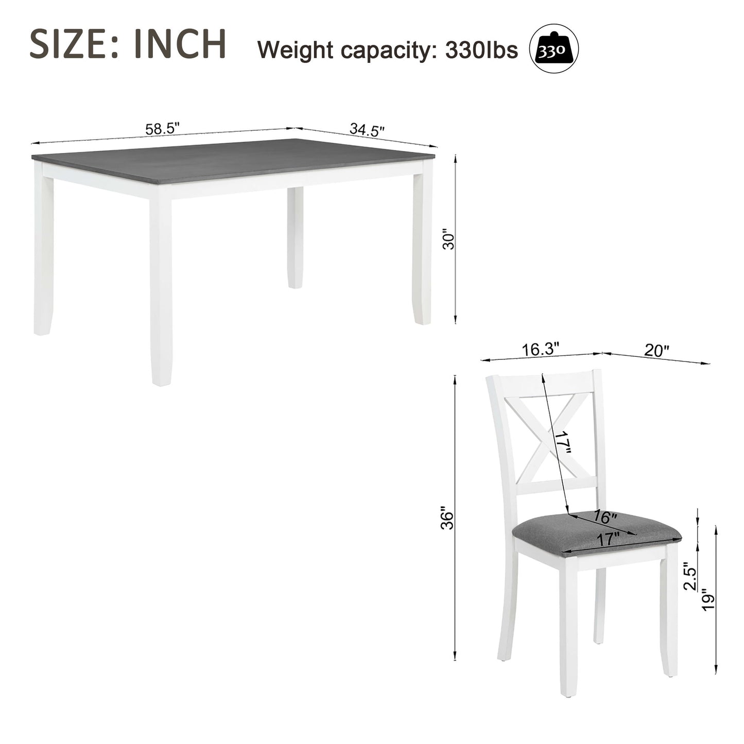 Kitchen Dining Set, Rectangular Dining Table