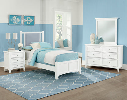 Bonanza - Ocean Blue Upholstered Bed With Mansion Footboard