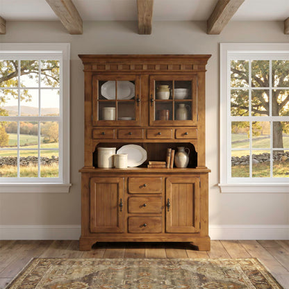 Treasures - Hutch & Buffet - Rustic Oak