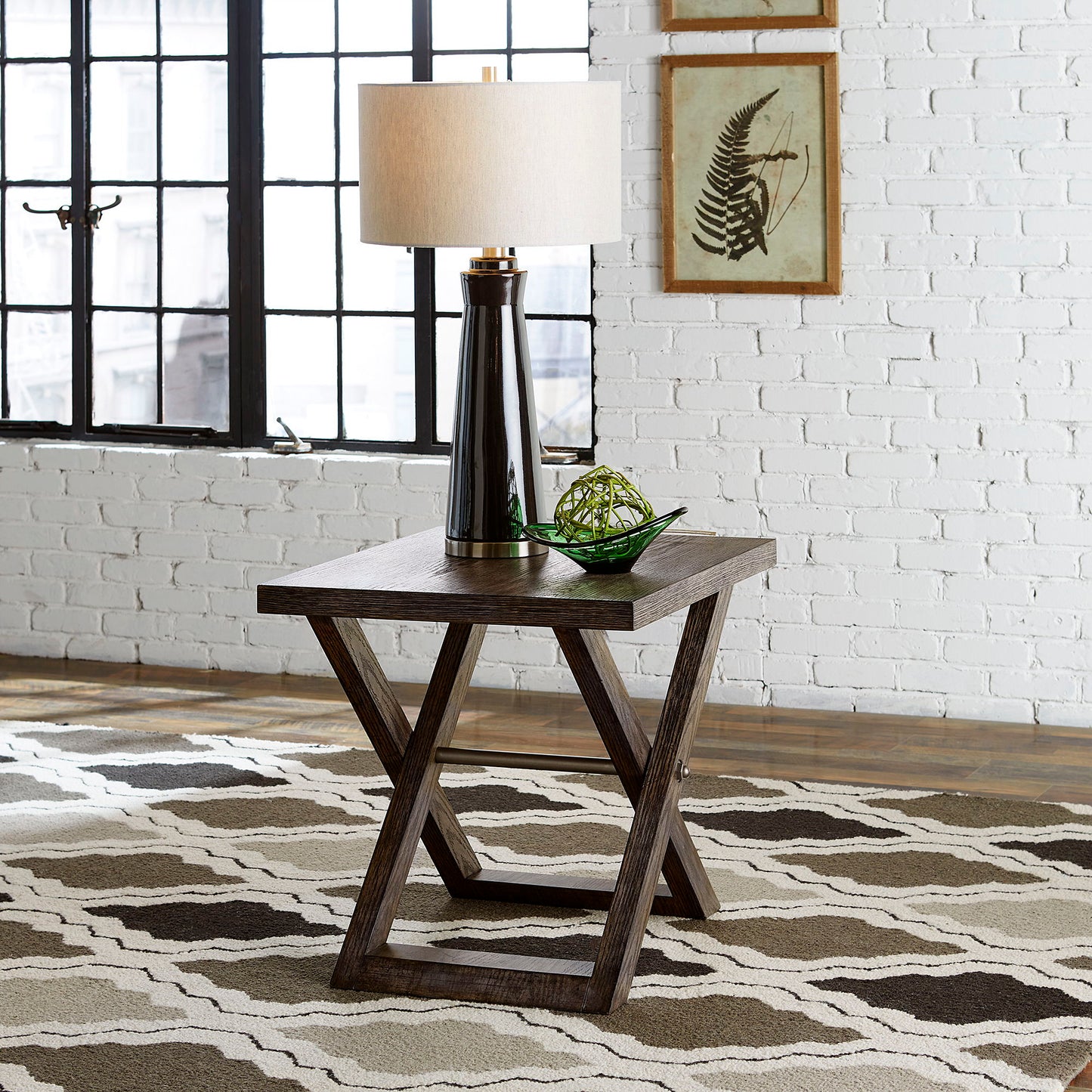 Crossroads - End Table - Dark Brown