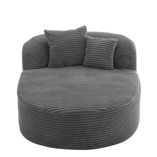 Modern Chaise Lounge Sofa Boneless Couch With Supportive Pillows