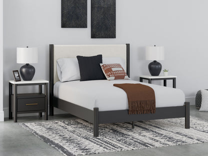 Cadmori - Upholstered Panel Bed