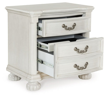 Montelaine - Antique White - Three Drawer Night Stand