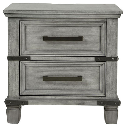 Russelyn - Gray - Two Drawer Night Stand