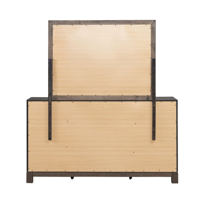 Modern Edge - Dresser & Mirror - Brown