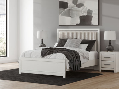 Zuraleus - Upholstered Panel Platform Bed With Roll Slats