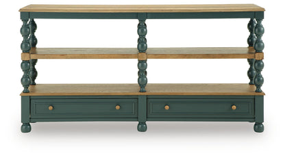 Finnworth - Console Sofa Table - Blue / Brown