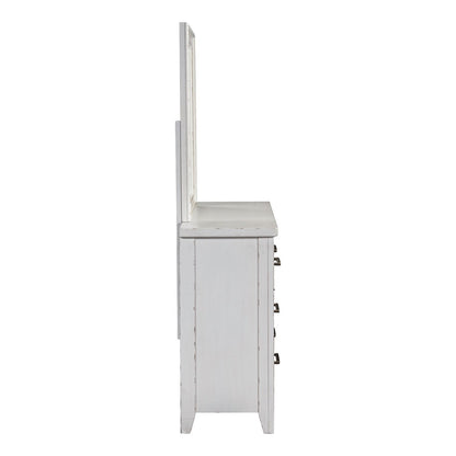 Backroads - Dresser & Mirror - Weathered White