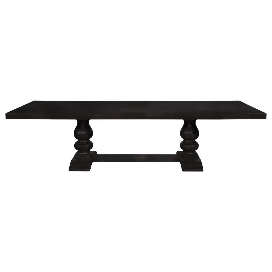 Phelps - Extension Leaf Dining Table Distressed Noir - Distressed Nior