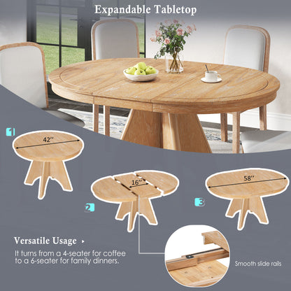 Extendable Dining Table With Sturdy Crossed Legs