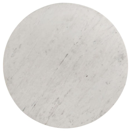 Astoria - Round Genuine Marble Coffee Table - White