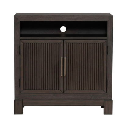 Modern Edge - Bedside Chest With Charging Station - Brown