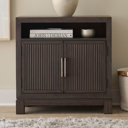 Modern Edge - Bedside Chest With Charging Station - Brown