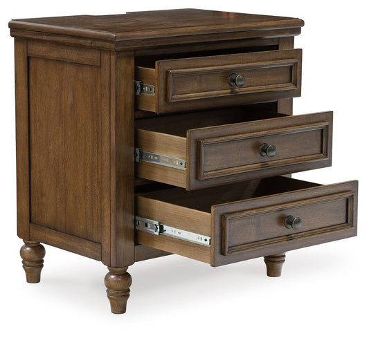 Sturlayne - Three Drawer Night Stand - Brown
