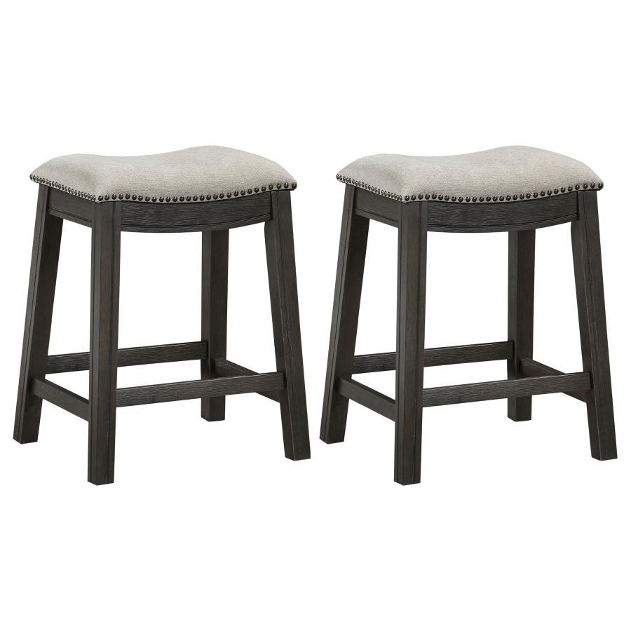 Elliston - Backless Counter Stool (Set of 2) - Dark Gray