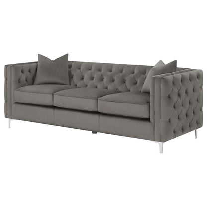 Phoebe - Tufted Tuxedo Arms Sofa - Urban Bronze