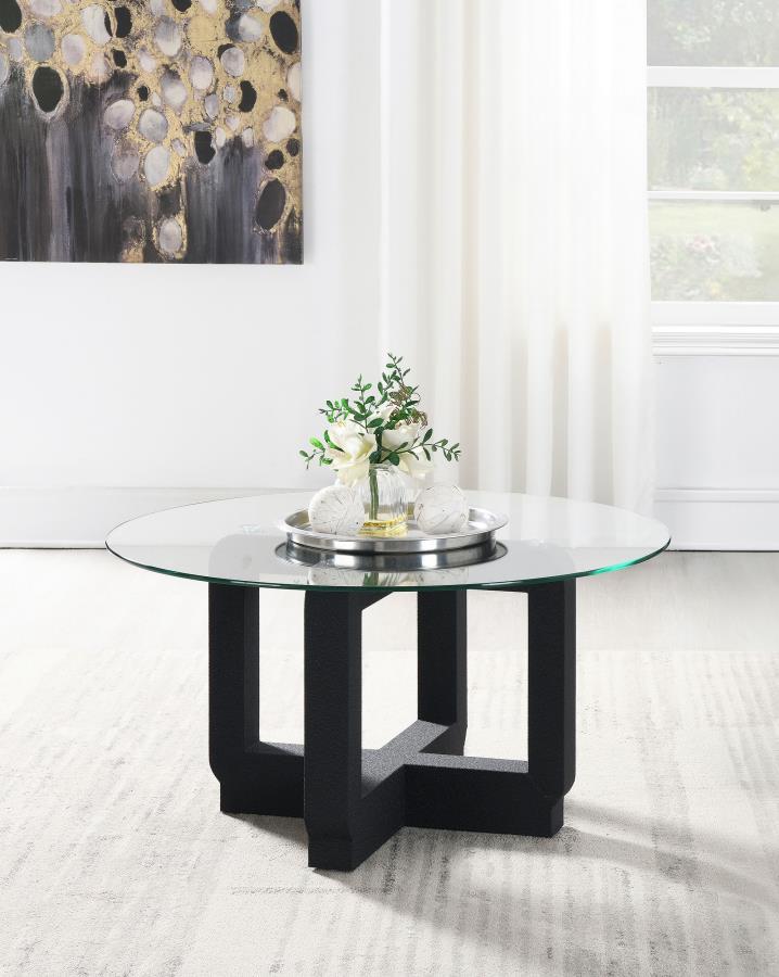 Acklin - Round Clear Glass Top Table