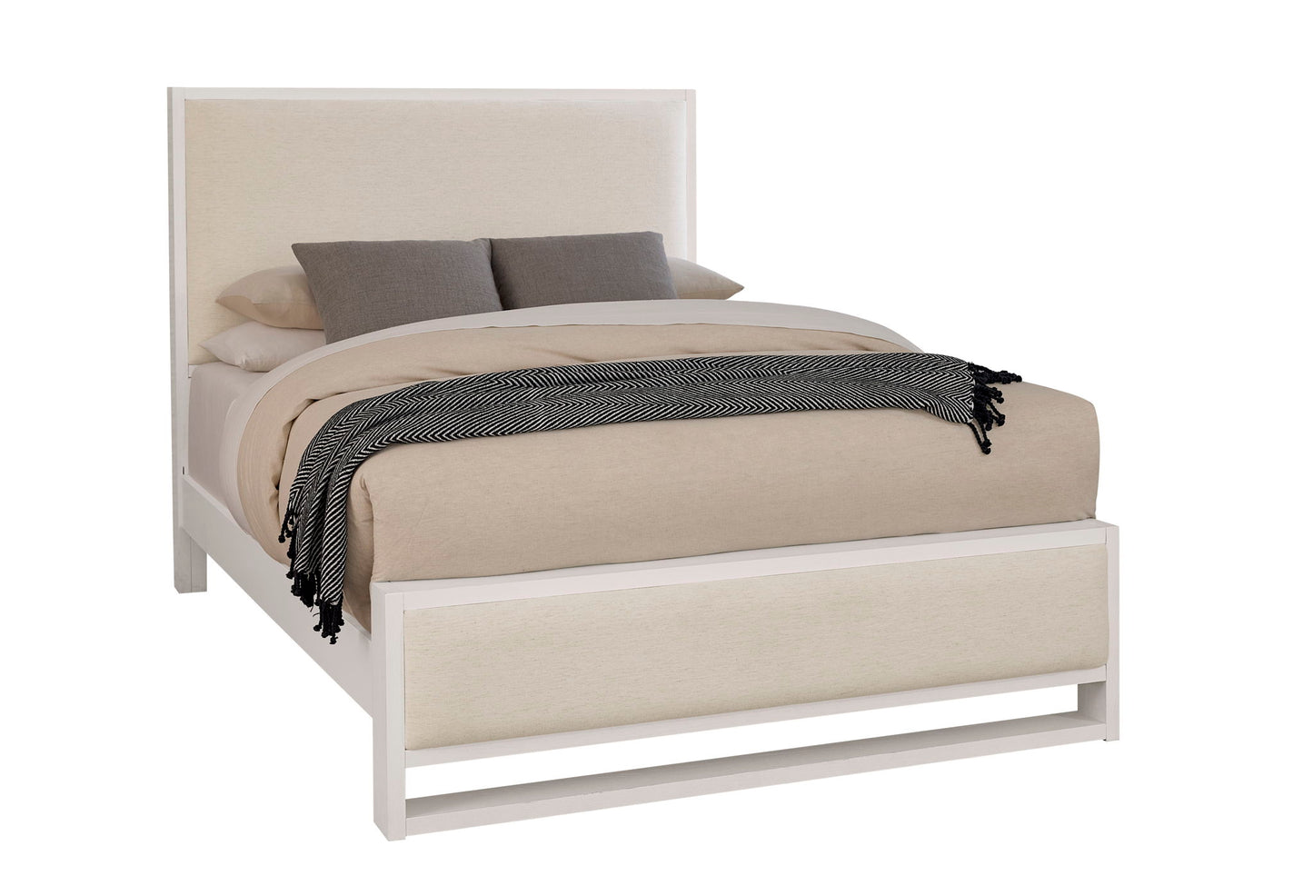 Lodge & Loft - Upholstered Bed - Ivory Cream