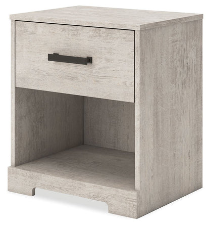 Shawburn - Whitewash - One Drawer Night Stand