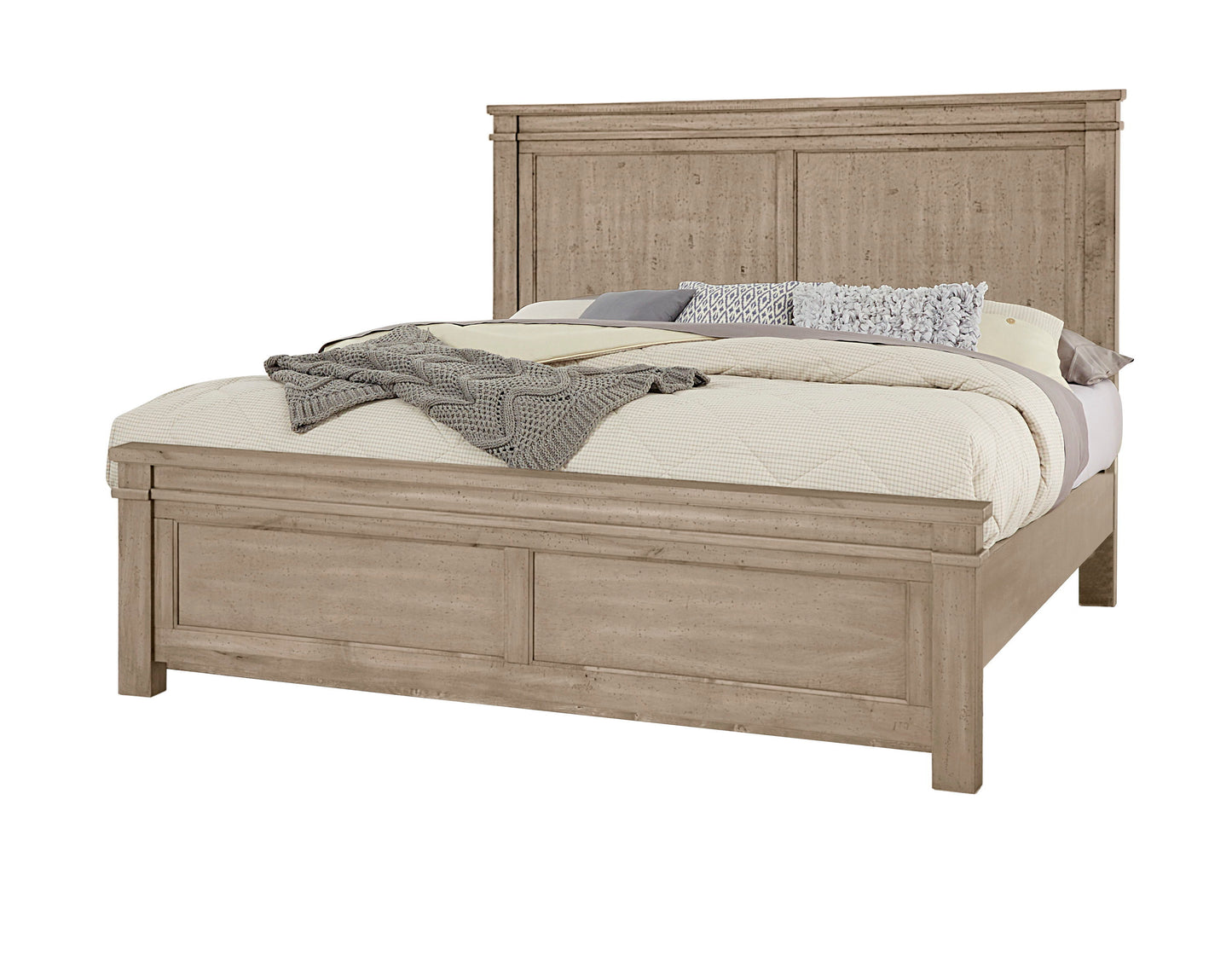 Cool Rustic - California King Mansion Bed With Mansion Footboard - Clear Maple