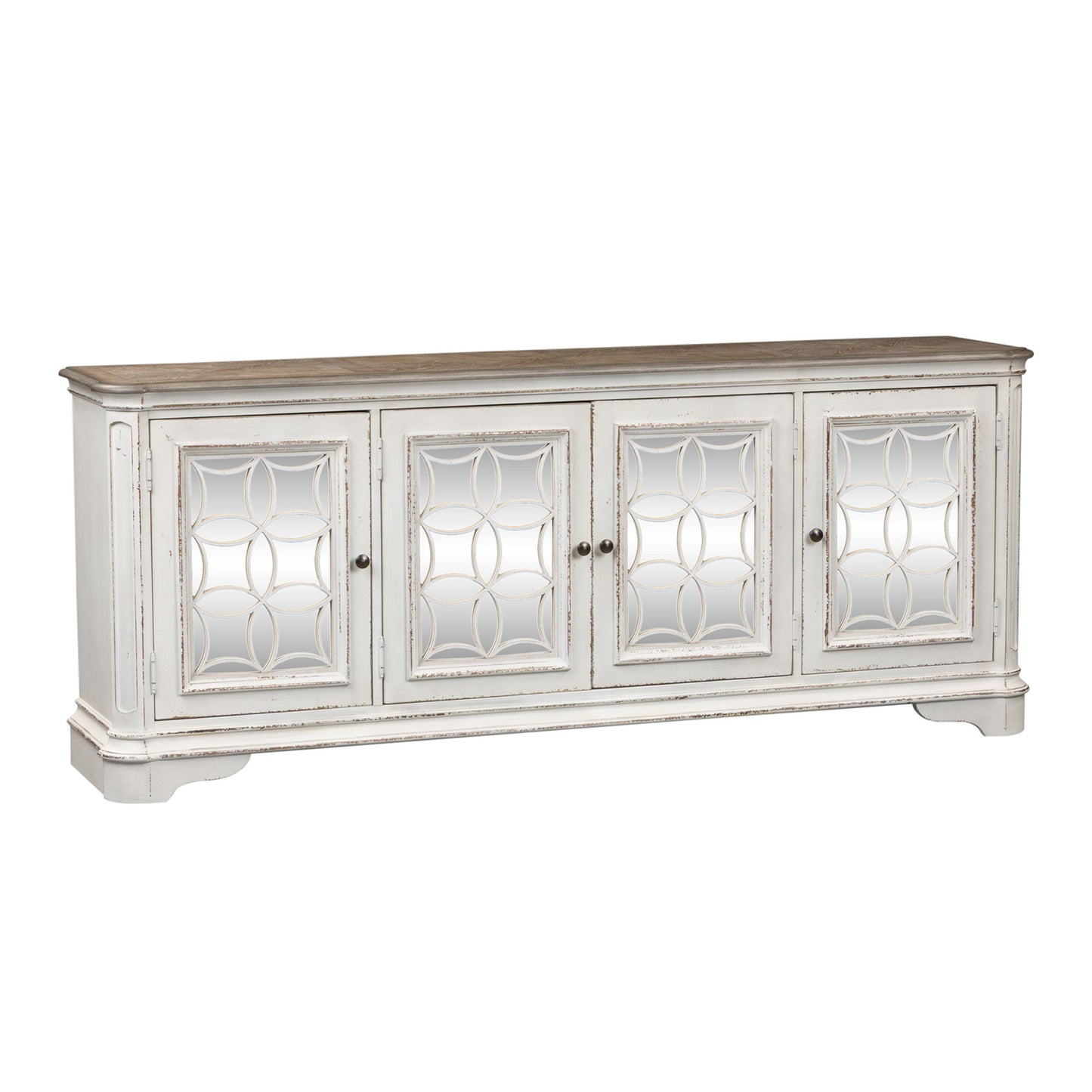 Magnolia Manor - 4 Doors TV Console - White