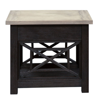 Heatherbrook - Drawer End Table - Black