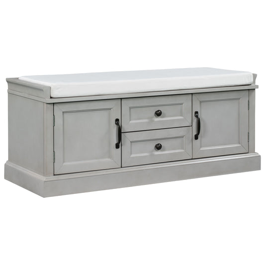 Hearth & Haven Daisy - Storage Bench With 2 Drawers And 2 Cabinets