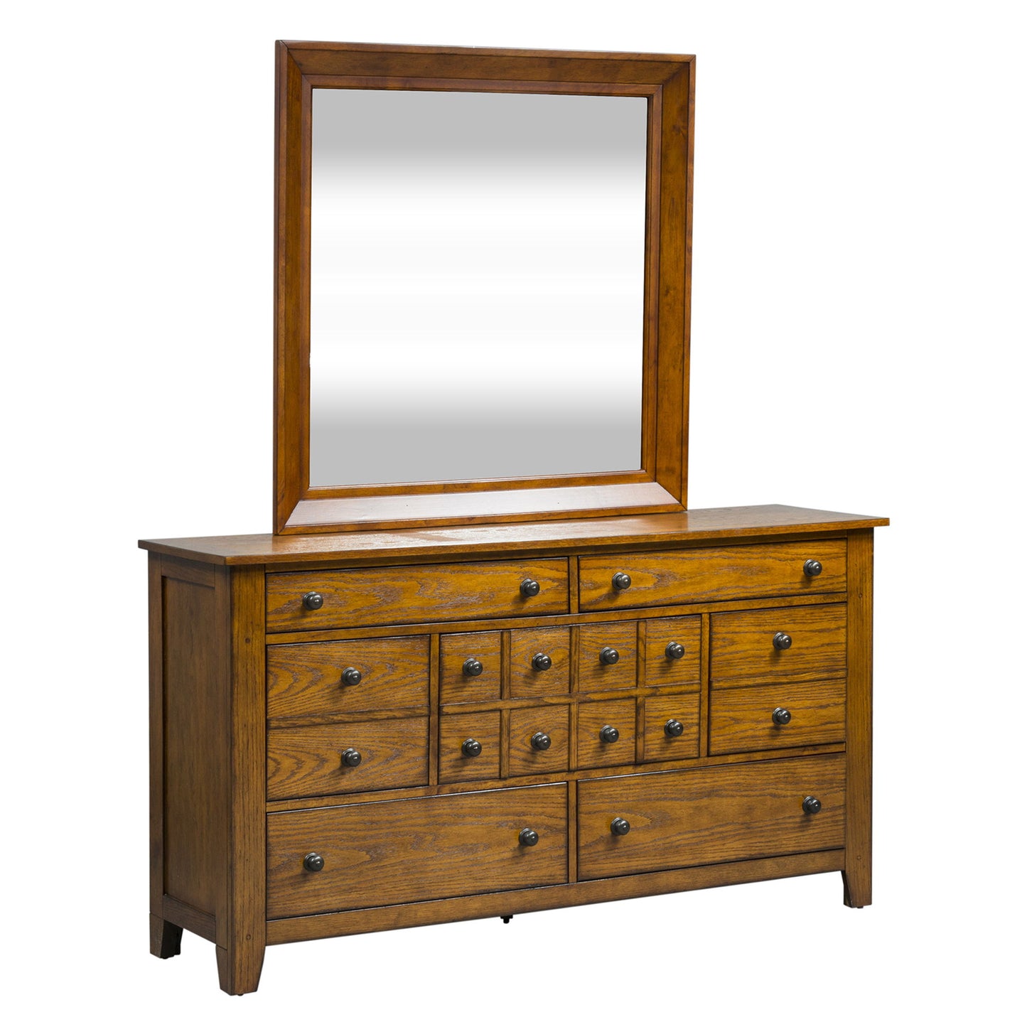 Grandpas Cabin - Dresser & Mirror - Light Brown