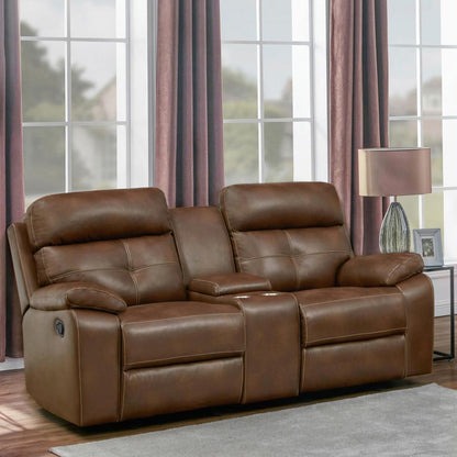 Damiano - Reclining Loveseat - Light Brown