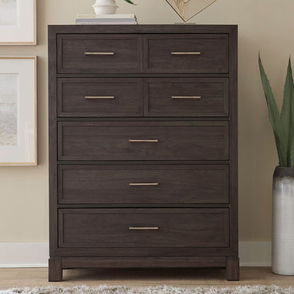 Modern Edge - 5 Drawer Chest - Brown