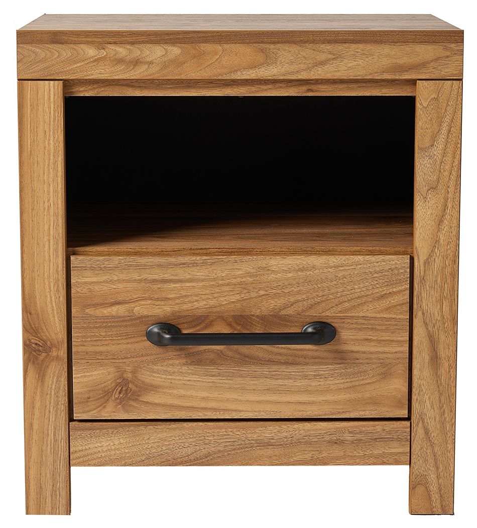 Pasklyn - Brown - One Drawer Night Stand