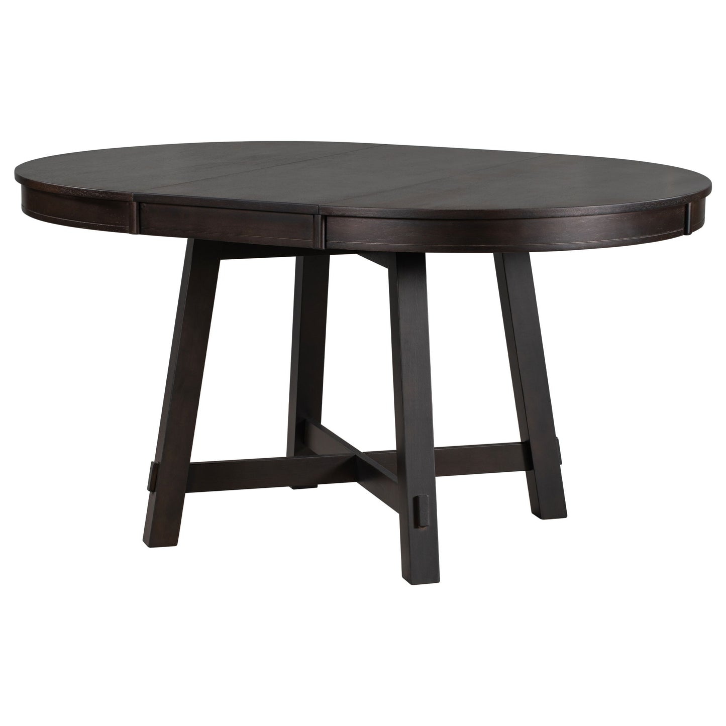 Gia - Round Extendable Dining Table With 16" Leaf Wood