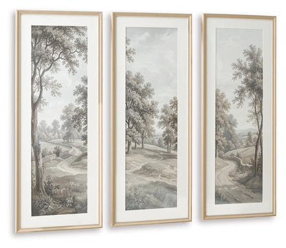 Dixonburg - Wall Art Set (Set of 3) - Taupe / Gray