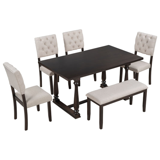 6 Piece Dining Set Retro Style