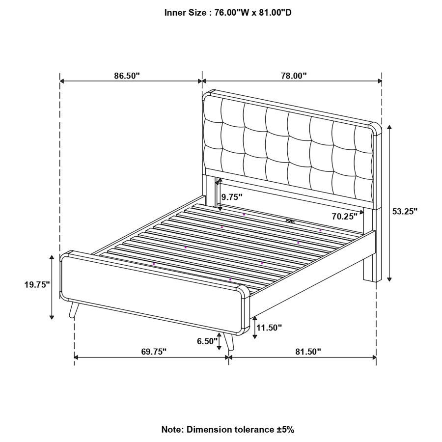 Robyn - Wood Panel Bed