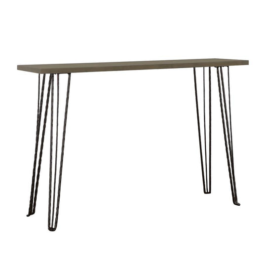 Neville - Rectangular Wood Top Entryway Console Table - Gray