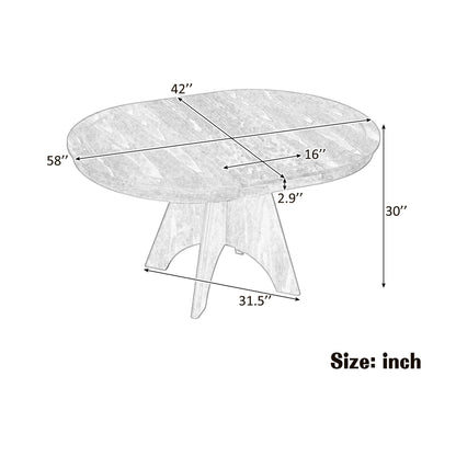 Extendable Dining Table With Sturdy Crossed Legs