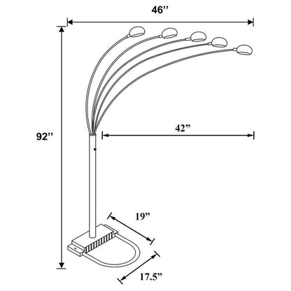 Kayd - 5-Light Floor Lamp